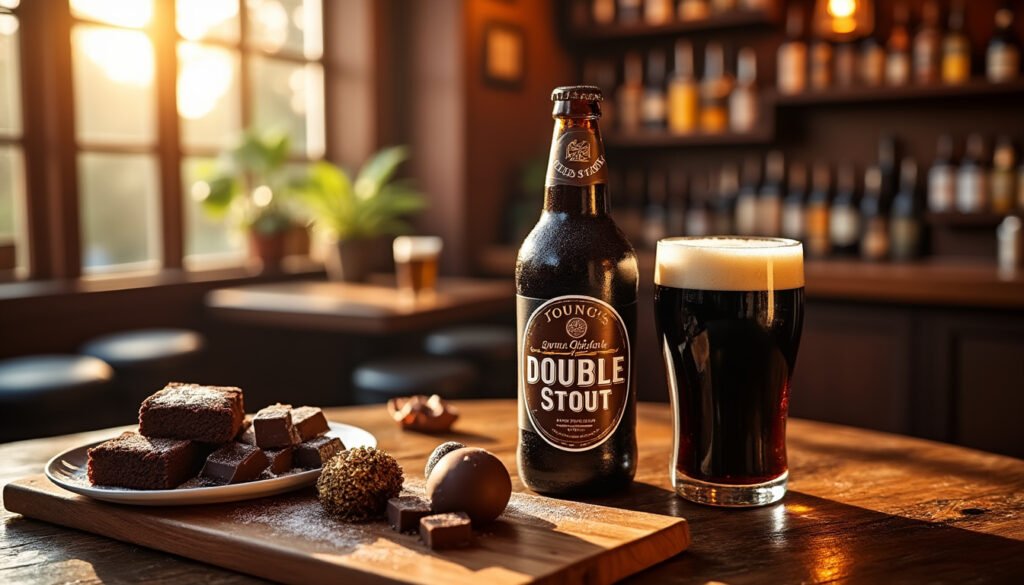 plongez dans l'univers riche et savoureux de la bière brune young's double chocolate stout. découvrez ses notes intenses de chocolat et de café qui séduiront les amateurs de saveurs authentiques. une expérience gustative unique à ne pas manquer !