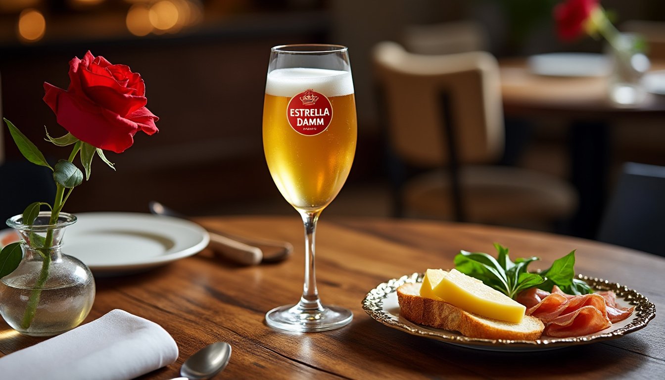 plongez dans l'univers de la bière blanche estrella damm inedit, une création exceptionnelle qui allie des saveurs délicates et rafraîchissantes. découvrez une expérience gustative inédite grâce à son mélange harmonieux de céréales et d'épices, parfait pour accompagner vos repas ou vos moments de détente.