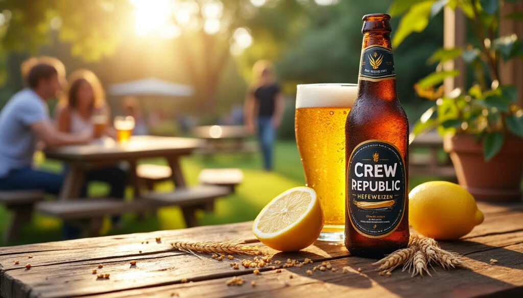 plongez dans l'univers de la bière blanche crew republic hefeweizen. avec ses arômes fruités et son goût rafraîchissant, cette bière vous offre un voyage sensoriel unique en bouteille. éveillez vos sens et savourez chaque gorgée de cette délicieuse spécialité artisanale.