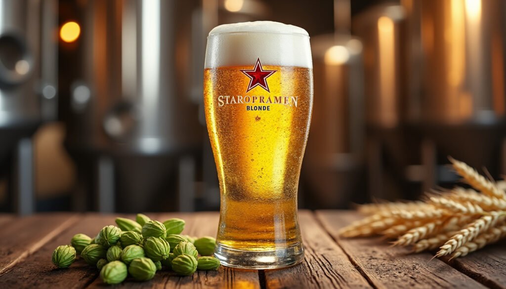 explorez les saveurs uniques et les caractéristiques emblématiques de la bière blonde staropramen, une boisson rafraîchissante d'origine tchèque, parfaite pour accompagner vos moments de convivialité.