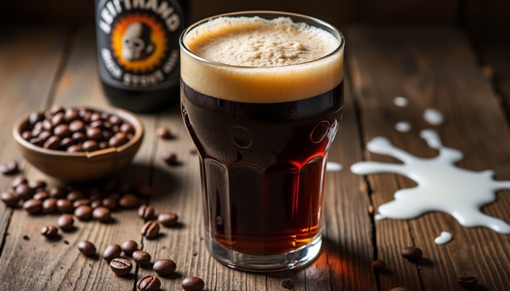 plongez dans l'univers riche et crémeux de la left hand milk stout nitro, une bière brune aux saveurs subtiles de café et de chocolat. son goût velouté et sa finale douce en font une expérience gustative incontournable pour les amateurs de bières artisanales.
