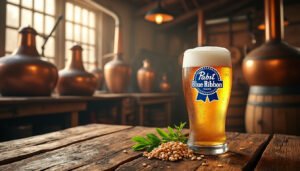 Découverte de la bière blonde Pabst Blue Ribbon : histoire et caractéristiques